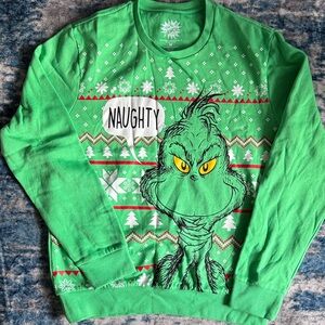 Dr. Seuss Green Grinch Naughty Sweater